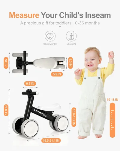 Miniatura 2 de Baby Balance Bike for 1 Year Old Boys Girls, 10-24 Month Toddler Balance Bike, Baby Bike with No Pedal 4 Silence Wheels, First Ride on Toys with