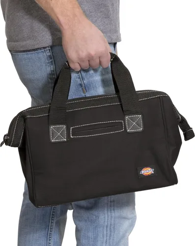Miniatura 6 de Dickies Bolsa de trabajo de lona duradera de 12 pulgadas para pintores, carpinteros y constructores, cremallera resistente, asas reforzadas