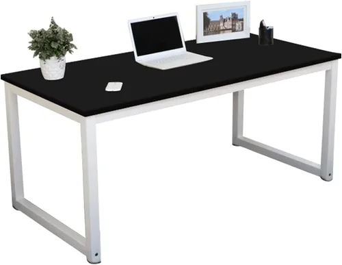 Miniatura 9 de G-PLUS Escritorio de computadora de 47.2 pulgadas, mesa de oficina de madera, estilo moderno y simple, para computadora portátil, mesa de estudio