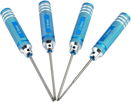 Compartir Goo H1.0.197 in 0.079 in 0.098 in 0.118 in Mango Allen Destornilladores hexagonales Kit de herramientas de controlador de llave Compatible