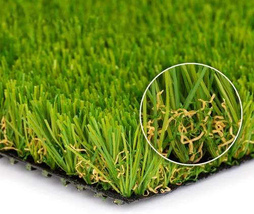 Alfombra de césped artificial realista, alfombras para uso en interiores y exteriores, altura del pelo de 1.25 pulgadas, suaves y frondosas