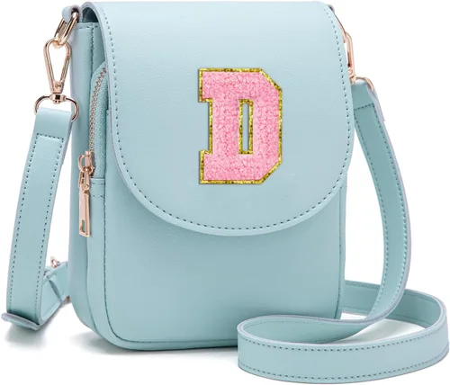 Miniatura 91 de Viverte Bolso Cruzado para Niñas Adolescentes Pequeñas, Bolso Inicial para Celular, Pequeña Cartera para Niños Pequeños, Bolso de Cuero con Tres