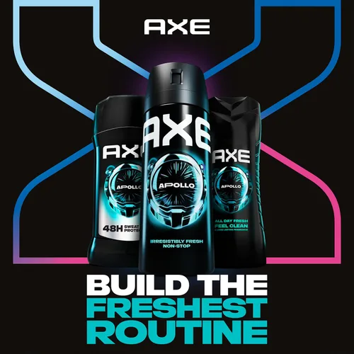 Miniatura 8 de AXE Set de desodorante Apollo para el cuidado del cabello y viaje para hombre, champú 2 en 1 + acondicionador + mini desodorante en aerosol, aroma a