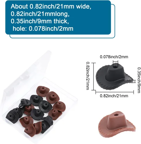 Miniatura 2 de CHGCRAFT 16 cuentas de silicona de 2 colores para sombrero, cuentas espaciadoras sueltas de silicona, dijes para manualidades, collares, pulseras