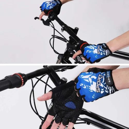 Miniatura 8 de Accmor Guantes de ciclismo para hombres y mujeres, guantes de ciclismo de medio dedo, guantes de bicicleta de carretera MTB, guantes antideslizantes