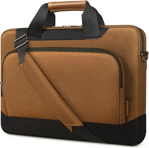 Miniatura 13 de DOMISO Bolsa para laptop de 17-17.3 pulgadas de gran capacidad con correa para el hombro para Dell XPS/HP Pavilion 17/Lenovo Chromebook 317, Verde