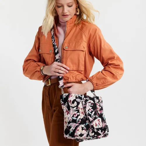 Miniatura 9 de Vera Bradley Bolso bandolera de algodón con múltiples correas