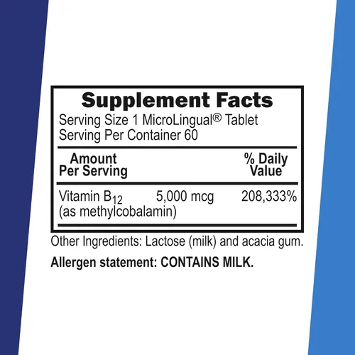 Miniatura 2 de Superior Source No Shot Metilcobalamina B-12 5000 mcg – Vitamina B-12 para apoyar la producción de energía, la salud del cerebro y el bienestar