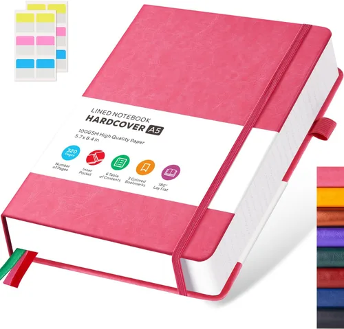 Miniatura 23 de FOCUS DAY Cuaderno de Cuero con Páginas Rayadas, 320 Páginas Cuaderno de Tapa Dura para Escribir y Tomar Notas para Mujeres y Hombres, B5