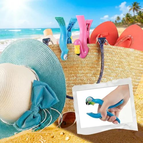Miniatura 4 de Waydress 4 clips para toallas de playa, tamaño gigante, resistentes al viento, para sillas de playa, crucero, patio, piscina o pinzas de sujeción