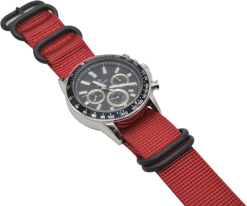 Miniatura 21 de ArtStyle - Correa para reloj de nailon balístico y con hebilla negra de alta gama (acabado mate)