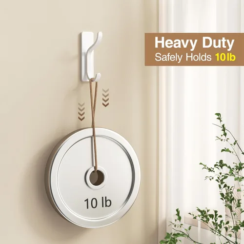 Miniatura 4 de pickpiff Ganchos de Pared Adhesivos para Abrigos - Percha de Puerta Resistente Stick-On, Gancho de Metal para Colgar Toalla, Bolso, Bata, Mochila