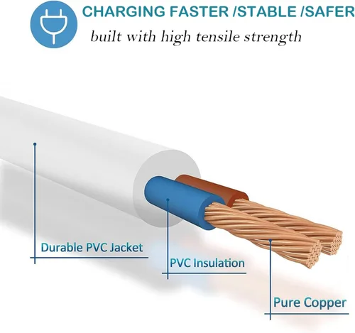 Miniatura 7 de Cable de carga magnético USB CC de 2,7 pies de repuesto para juguetes recargables, masajeadores, cepillo de dientes eléctrico (5 mm)