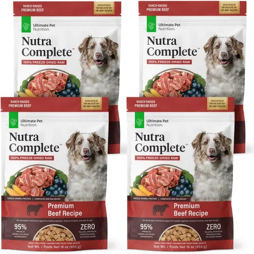 Miniatura 15 de ULTIMATE PET NUTRITION Nutra Complete - Alimento para perros 100% liofilizado crudo formulado por veterinarios con antioxidantes, prebióticos