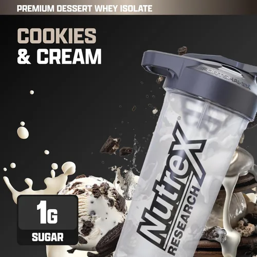 Miniatura 2 de Nutrex Research IsoFit Polvo de Proteína de Suero Instantáneo 100% Proteína Aislada de Suero (70 Porciones, Galletas y Crema)