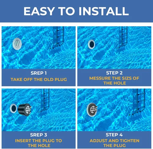 Miniatura 5 de Enchufe de expansión de invierno para piscina con tornillo SS, pernos de acero inoxidable, goma resistente para piscina enterrada y sobre el suelo