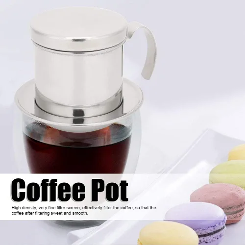 Miniatura 7 de Cafetera de goteo vietnamita, con pantalla de filtro fino, cafetera vietnamita vietnamita, filtro de goteo simple, la mejor opción de regalo