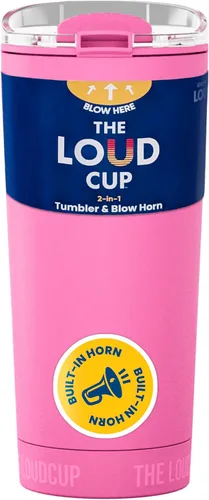 Miniatura 16 de The LoudCup - Botella de agua reutilizable de 23 onzas (blanco hielo) - Vaso de viaje 2 en 1 y Noisemaker - Sin BPA, bocina de soplado y taza
