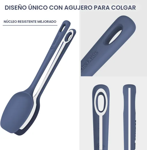 Miniatura 3 de ChefAide Juego de 5 espátulas de silicona, espátula de goma de grado alimenticio, mango fuerte mejorado con agarre ergonómico, resistente al calor