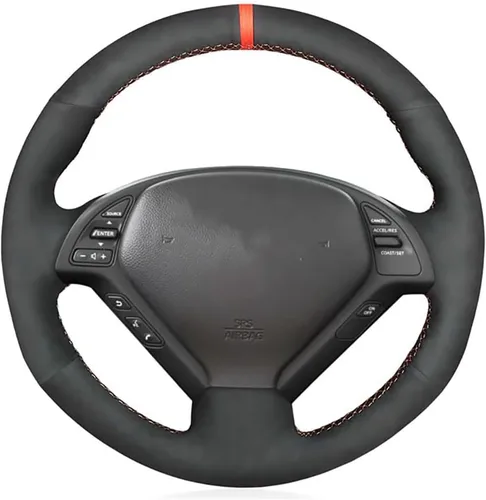 Miniatura 13 de Loncky - Funda de cuero para volante color beige, ajuste personalizado para Infiniti G37/ Infiniti G35/ Infiniti EX35 /Infiniti EX25/ Infiniti EX37