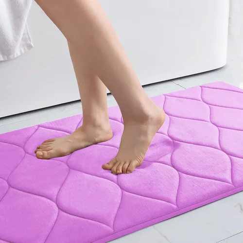 Miniatura 20 de Colorxy - Alfombra de baño de espuma viscoelástica, ultrasuave y antideslizante, absorbe el agua, lavable a máquina, tapete para suelos de ducha