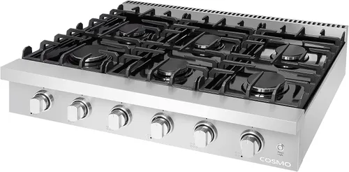Miniatura 8 de 36 in. Lumin Collection Slide-In 6 quemadores de gas, LED, acero inoxidable