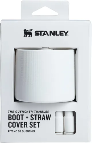 Stanley Quencher Bota y Tapa con Pajita | Protector Antideslizante de Silicona para Vaso con Asa | Juego de Accesorios para Vaso de Acero Inoxidable