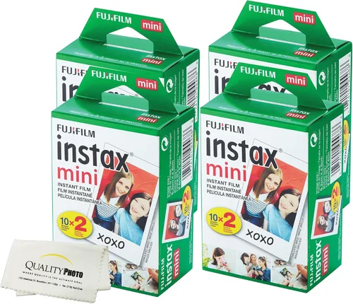 Miniatura 5 de Película instantánea Fujifilm INSTAX Mini (Blanco) para cámaras Fujifilm Mini 8,9,11,12 con paño de microfibra de calidad para fotos (20 impresiones)