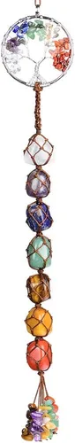 Miniatura 16 de Anjiucc Árbol de la vida de cristal curativo de 7 chakras para colgar en la pared, decoración de interiores, decoración de ventanas, meditación