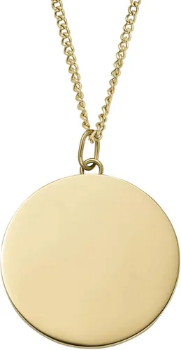 Miniatura 2 de Fossil Collar de cadena con dije de acero inoxidable grabado chapado para mujer