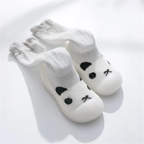 Miniatura 2 de Calcetines para niños pequeños recién nacidos bebés niños y niñas zapatos para primeros caminos lindos animales de dibujos animados zapatos