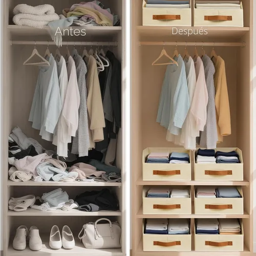 Miniatura 5 de Homsorout Contenedores de almacenamiento de tela para organizar, paquete de 6 cajas de almacenamiento grandes trapezoidales plegables con asa