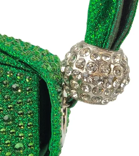 Miniatura 5 de Bolso de noche único con diamantes de imitación para mujer, bolso de mano triangular