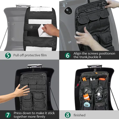 Miniatura 7 de Mofun Tour Pack - Organizador de tapa para alforjas, bolsa de almacenamiento de equipaje compatible con Harley Touring FLT FLH 1999-2013
