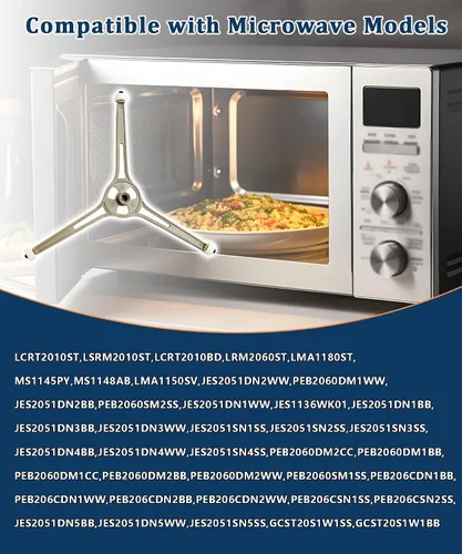 Miniatura 3 de WB06X10633 - Bandeja giratoria para microondas, repuesto para microondas GE LG LCRT2010ST, reemplaza 1166452, AP3883054, PS1021750, EAP1021750
