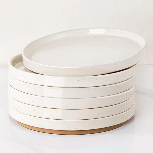 Miniatura 21 de AmorArc Juego de Platos de Aperitivo de Cerámica, Juego de 6, Platos de Gres Hechos a Mano de 21 cm para Postre, Ensalada, Aperitivo, Cena, Apto