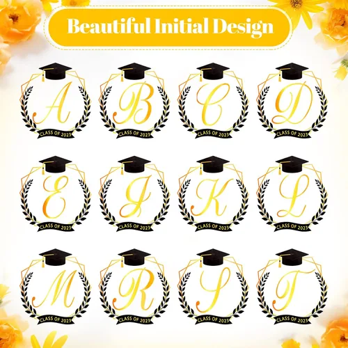 Miniatura 7 de Maitys Regalo de graduación 2024 con monograma, inicial, acrílico, inspirador, recuerdo inspirador y pisapapeles para clase de 2024, regalo