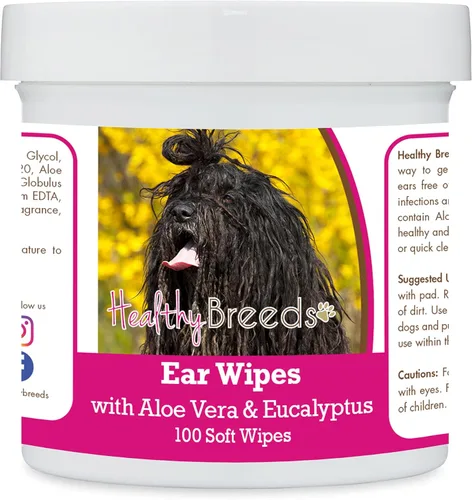 Miniatura 65 de Healthy Breeds Pastor alemán, silla de montar, toallitas de limpieza de oídos con aloe y eucalipto para perros, 100