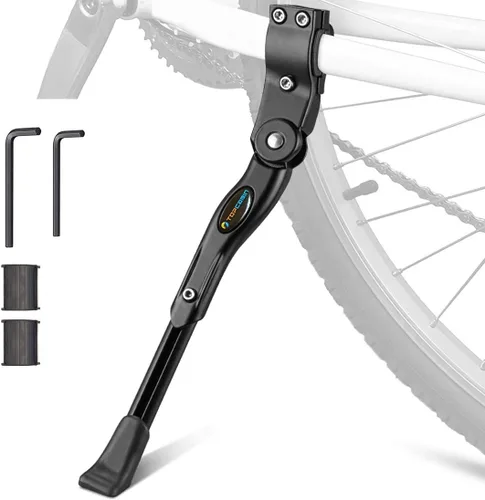 Miniatura 8 de TOPCABIN Soporte ajustable de aleación de aluminio para bicicleta, negro, para bicicletas de 24 a 28 pulgadas