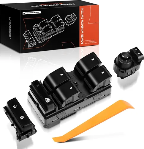 Miniatura 9 de A-Premium Interruptor de ventana Power Master del lado del conductor compatible con Chevy Traverse 2009-2017, Silverado 1500 2007-2013, HHR y GMC