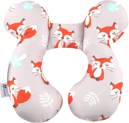 Miniatura 8 de vocheer Almohada de viaje para bebé (mejorada), almohada de apoyo para cabeza y cuello para cochecito, asiento de automóvil, cochecito, gorila, León