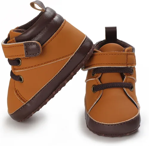 Miniatura 5 de SOFMUO Zapatos deportivos para bebés, niños y niñas, de piel sintética, antideslizantes, suela de goma suave, botines de vestir para niños pequeños