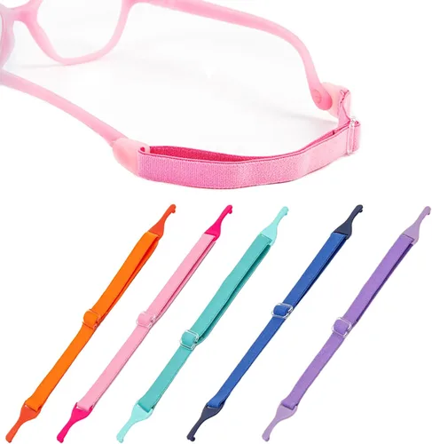 Miniatura 8 de Correa ajustable para gafas de sol para niños, 5 piezas, retenedor de gafas sin cola, banda duradera para gafas de sol