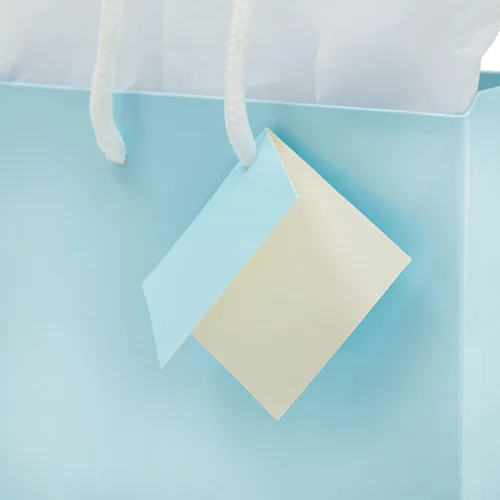Miniatura 3 de BLUE PANDA Paquete de 20 bolsas de regalo pequeñas de papel con asas, bolsas de regalo de 5.5 x 2.5 x 7.9 pulgadas con 20 hojas de papel de seda
