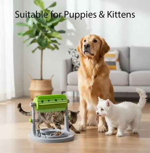Miniatura 3 de Rompecabezas interactivo para perro y gato - Juguetes de comida con dispensador de golosinas para combatir el aburrimiento - Alimentador lento