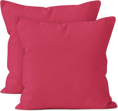 Miniatura 68 de Encasa XO Juego de 2 fundas de almohada de 12 x 12 pulgadas, color beige, sin rellenos, fundas de almohada de algodón para sala de estar, cama