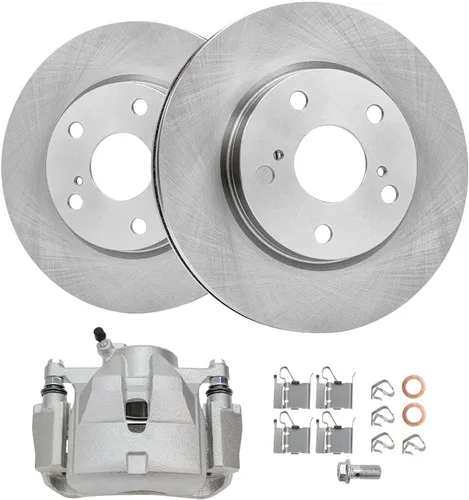 Miniatura 35 de Detroit Axle - Kit de freno delantero para Volkswagen Golf Jetta City Beetle Rotores de freno de disco de repuesto pastillas de freno de cerámica
