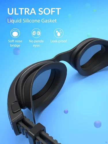 Miniatura 4 de Cienfy Gafas de natación unisex para adultos, polarizadas, para hombres y mujeres, antivaho a prueba de fugas, visión clara bajo el agua