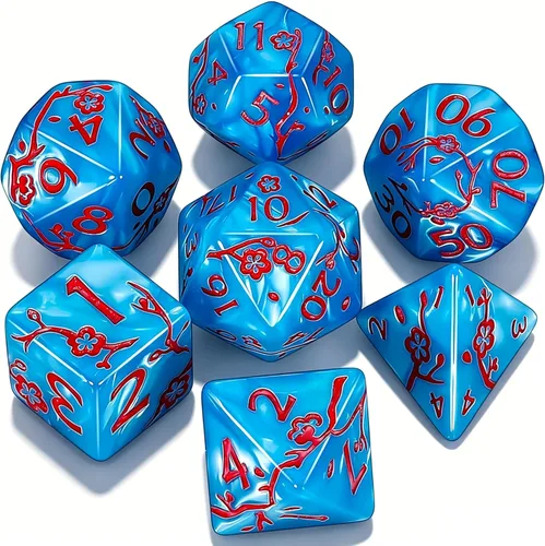 Miniatura 33 de CiaraQ DND - Juego de dados poliédricos con bolsa de dados para juegos de rol de Calabozos y Dragones RPG MTG (fuente negra y dorada)