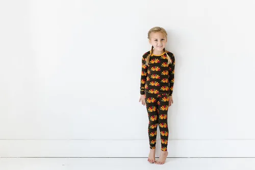 Miniatura 2 de KicKee - Conjunto de pijama de otoño para Acción de Gracias, manga larga, pantalones largos, pijama de ajuste cómodo
